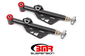 Ford Mustang Control Arms - Rear - BMR Suspension - Adjustable Poly/Rod End Combo - Black Hammertone - `99-`04